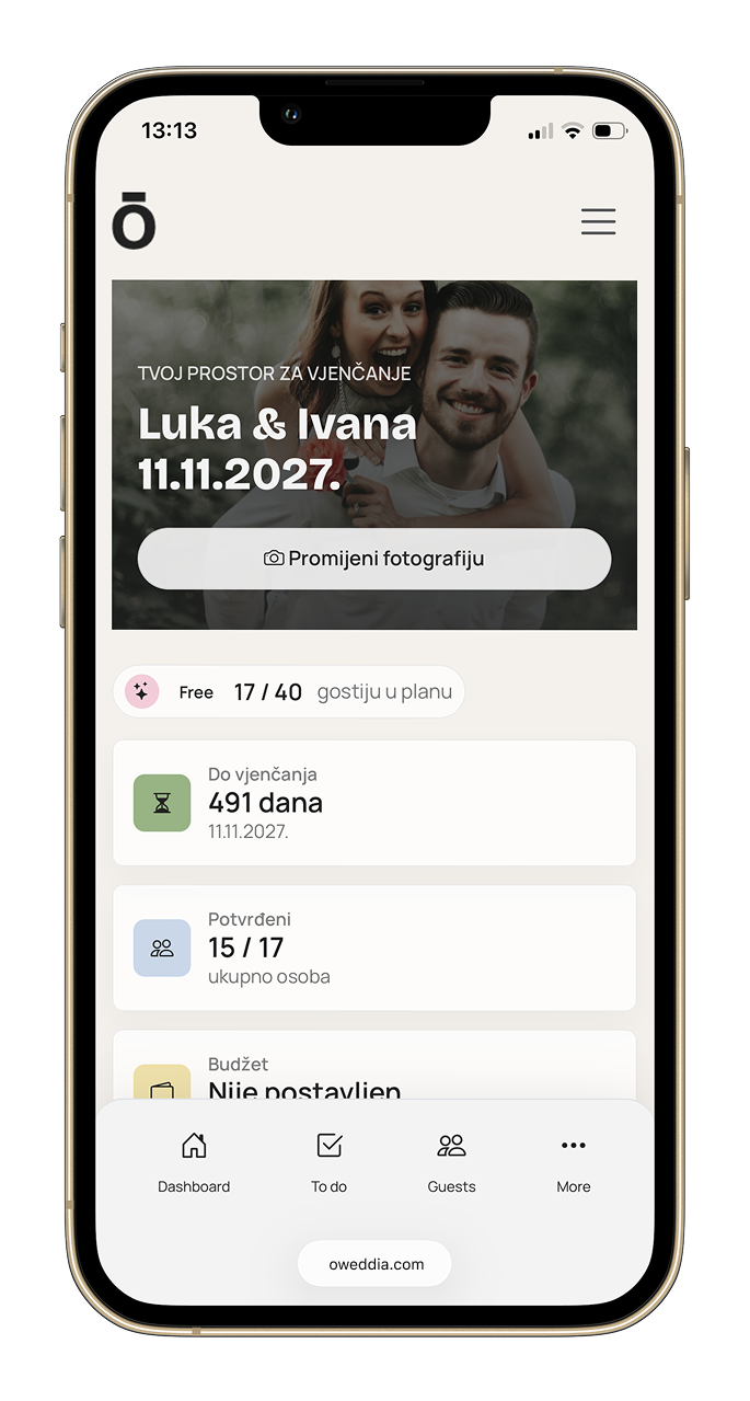 Oweddia mobilni ekran